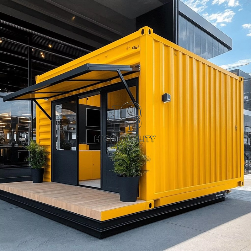 Coffee Tea Kiosk - 高級スチールサンドイッチパネルコンテナハウス ミニカフェ コーヒースタンド バブルティーショップ バー 収納棚