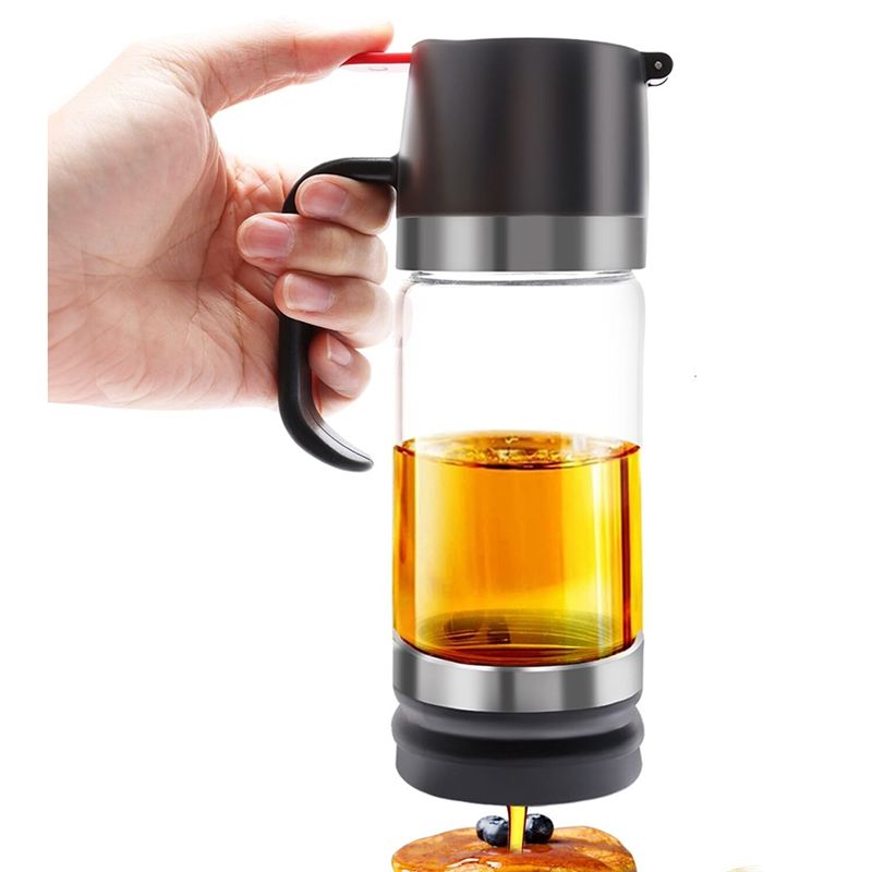 Coffee Tea Or - A21I-12 OZ ガラス製ハニーディスペンサー、ハンドル付きハニーポット、液だれしないハニーディスペンサー、コーヒーまたは紅茶用のシロップディスペンサー