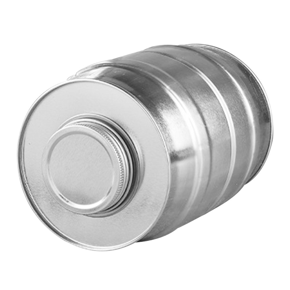 Coffee Tea Sugar Canisters - 気密性の高いコーヒー缶、バルブ付きワイン樽型のブリキ素材、新鮮な豆、挽いたコーヒー、紅茶、砂糖用
