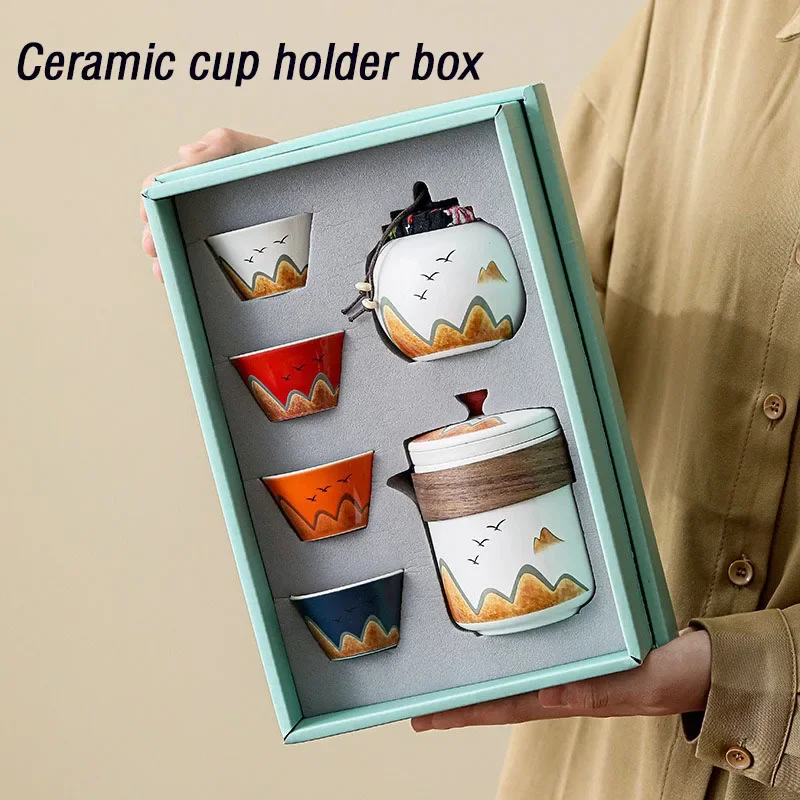 Coffee Tea Catering - セラミックティーカップ,磁器ティーポット,エスプレッソカップ,セラミックコーヒーマグ,ギフトボックス,1セット