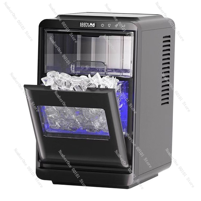 Coffee Tea Machine For Home - 家庭用自動製氷機 12KG 24H 家庭用/業務用 ソリッドクレセントアイスキューブメーカー コーヒーショップ/ミルクティー用