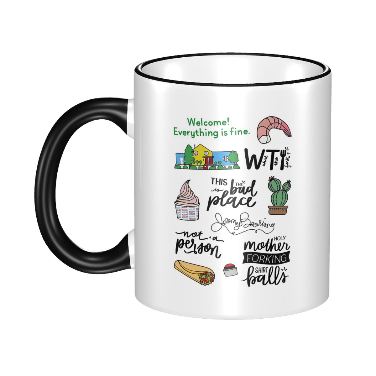 Coffee Tea Place - グッドプレイステレビ番組アートマグ面白いセラミックコーヒーカップティーマグミルクカップドリンクウェア友人へのギフト