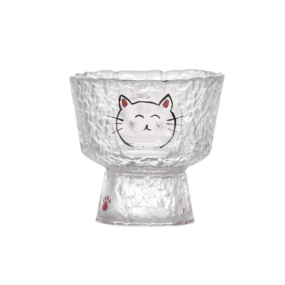 Coffee Tea Vodka - 150 ミリリットル漫画かわいい猫パターンガラスティーカップ透明クリスタルガラスゴブレットカップコーヒーウイスキーウォッカビール
