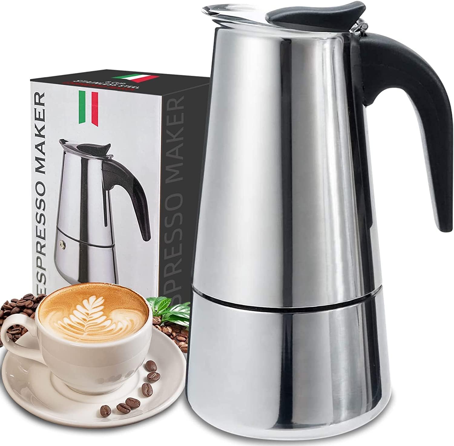 Coffee Tea Making Machine - 4/6/9カップモカポットカフェマシンエスプレッソカップコーヒーメーカーラテパーコレーターストーブトップモカコーヒーメーカー