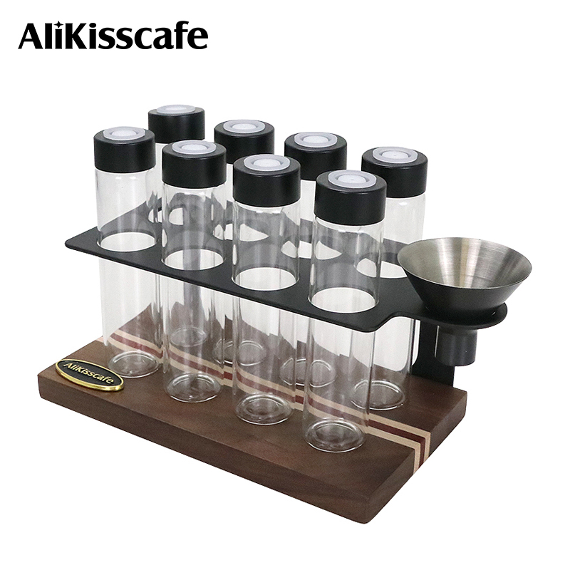 Coffee Tea Beans - Alikisscafe コーヒー豆保存チューブコンテナディスプレイ単回用量茶排気バルブバリスタツールエスプレッソアクセサリーコーヒーウェア