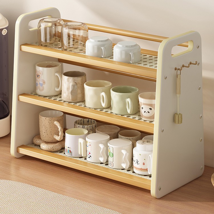 Coffee Tea Place - カップホルダー、棚、カップ収納棚、ダイニングテーブル、カウンター、卓上、ティーカップ、コーヒーカップ、ウォーターカップ収納、置き場所