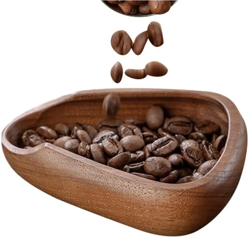 Coffee Tea Beans - コーヒー豆用量トレイ無垢材クルミ豆シャベルスクープメジャーティーセパレーター容器エスプレッソキッチンツール