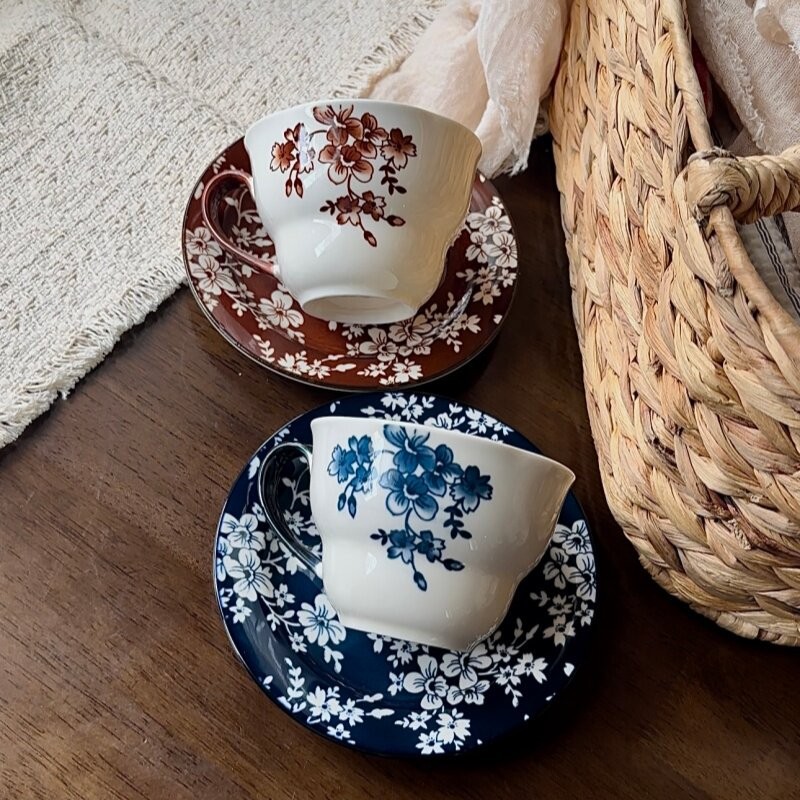 ヴィンテージコーヒーカップ＆ディッシュ2点セット　英国風花柄 - Tea Coffee Set Up のレビューと価格