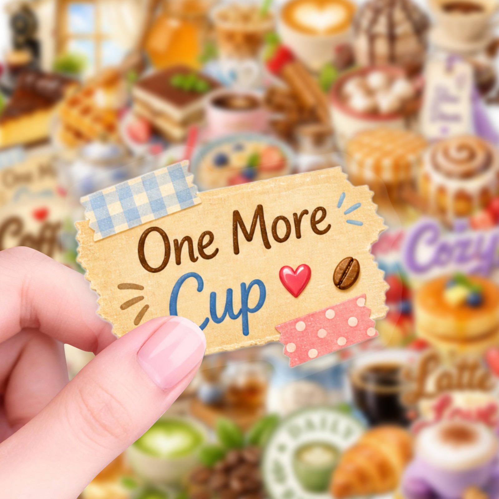 50枚入りアフタヌーンティーステッカー コーヒー、パン、デザ - Coffee Tea Journal のレビューと価格