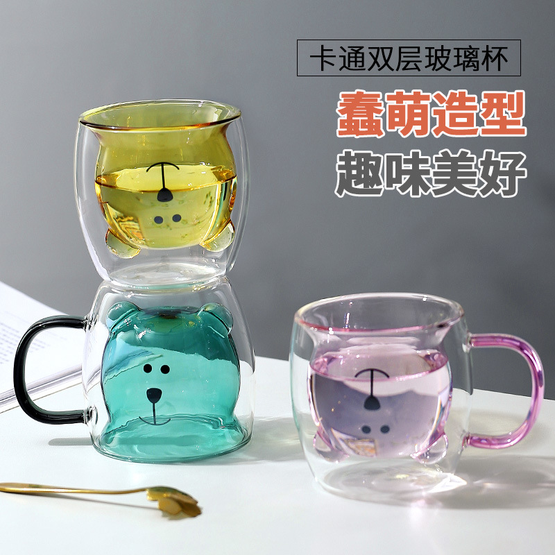 二重壁ガラスコーヒーカップ耐熱茶ドリンクカップウイスキーカク - Coffee Tea Vodka のレビューと価格