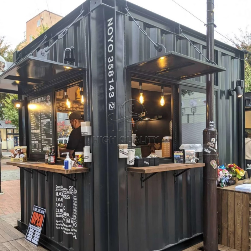 高級スチールサンドイッチパネルコンテナハウス ミニカフェ コ - Coffee Tea Kiosk のレビューと価格