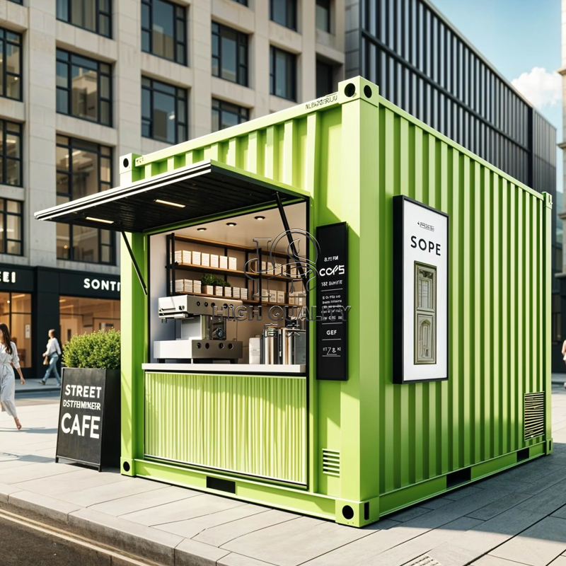 高級スチールサンドイッチパネルコンテナハウス ミニカフェ コ - Coffee Tea Kiosk のレビューと価格