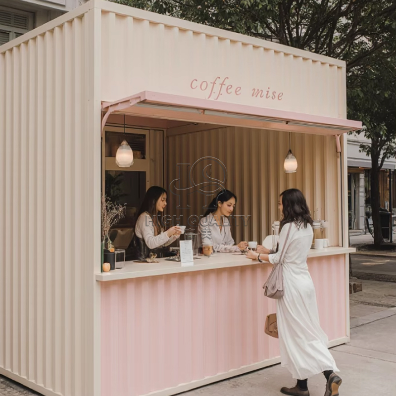 高級スチールサンドイッチパネルコンテナハウス ミニカフェ コ - Coffee Tea Kiosk のレビューと価格