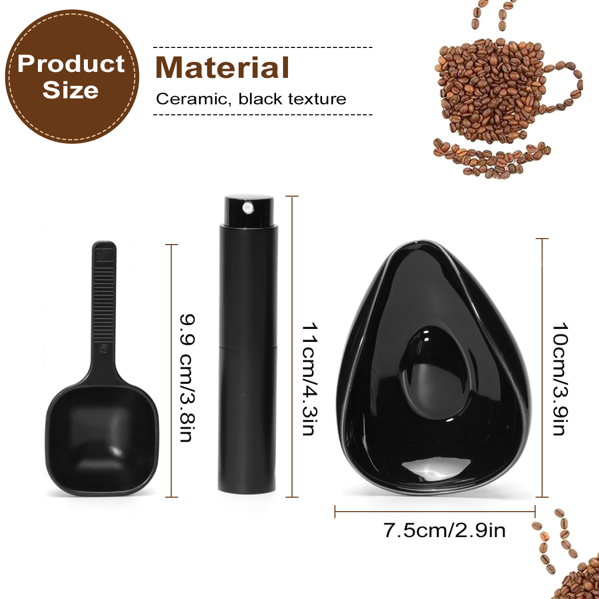Leeseph コーヒー豆計量カップとスプーンセット、セラミ - Coffee Tea Or のレビューと価格