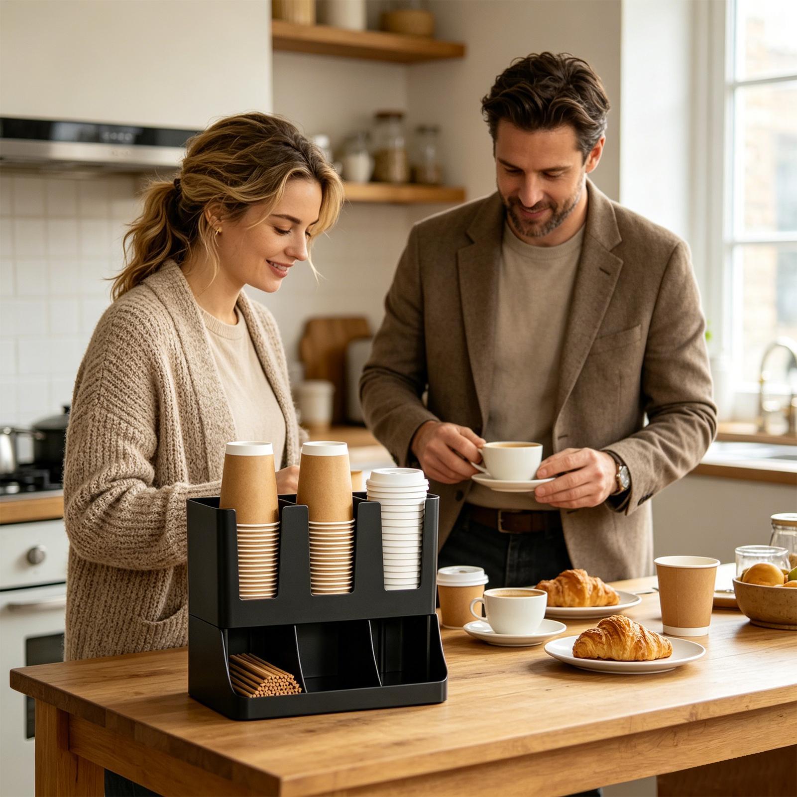 コーヒーステーション 6コンパートメント壁掛けホルダー コー - Tea Coffee Set Up のレビューと価格