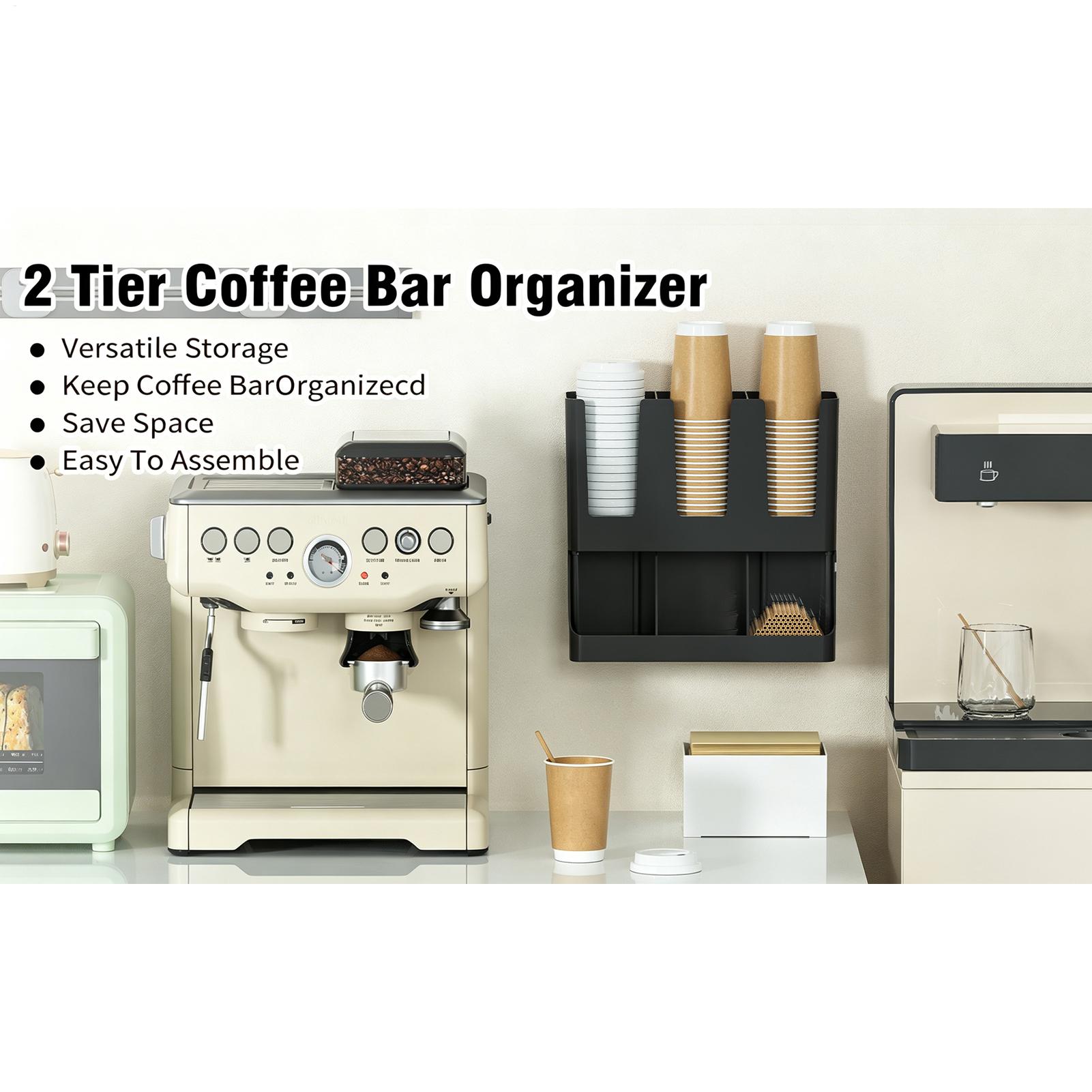 コーヒーステーション 6コンパートメント壁掛けホルダー コー - Tea Coffee Set Up のレビューと価格