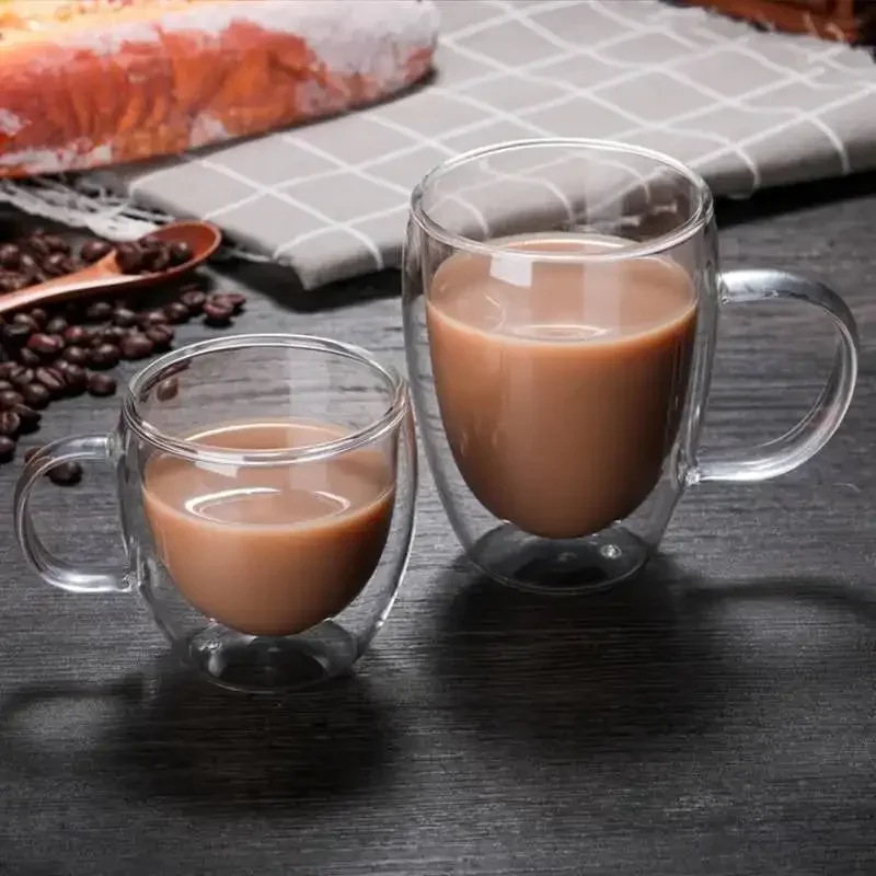 二重底ガラス製コーヒーカップ ウィスキー ティー 耐熱 カク - Coffee Tea Vodka のレビューと価格