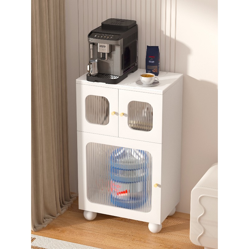 クリーム色の風化岩板ダイニングサイドキャビネット、小型リビン - Coffee Tea Machine For Home のレビューと価格