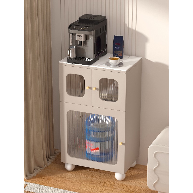 クリーム色の風化岩板ダイニングサイドキャビネット、小型リビン - Coffee Tea Machine For Home のレビューと価格