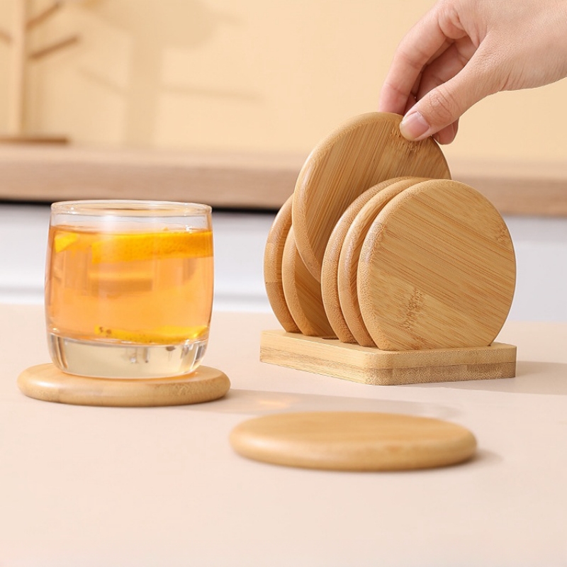 防湿竹丸コースター,テーブルマット,ヘッドレスト,茶道アクセ - Coffee Tea Place のレビューと価格