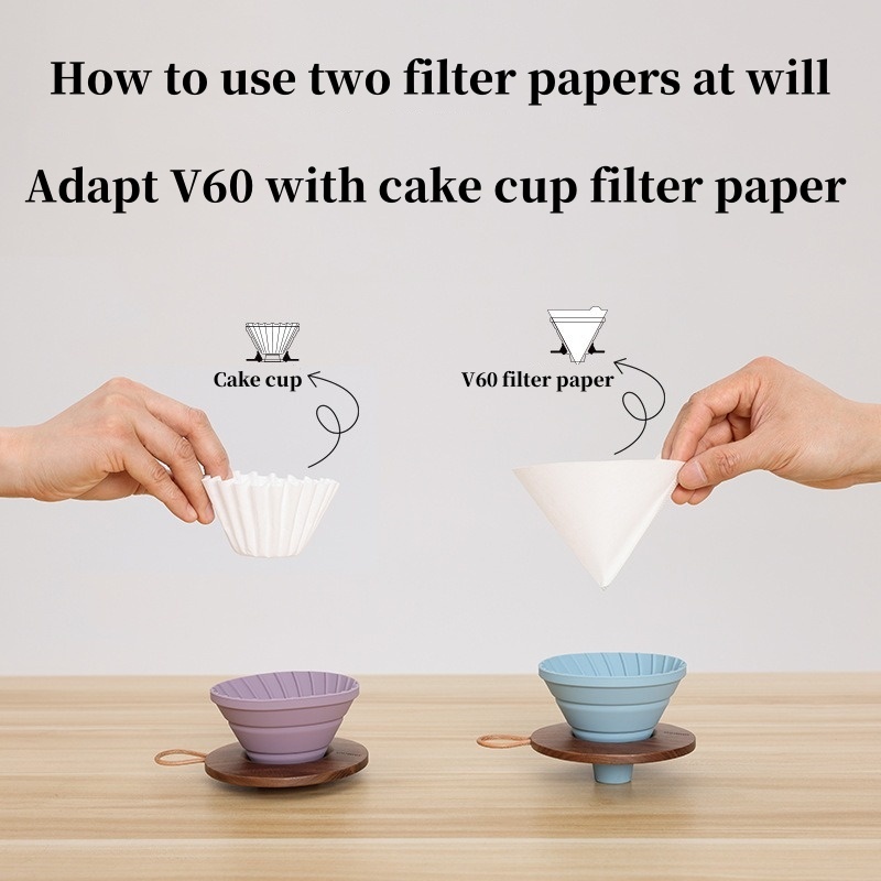 折りたたみコーヒーフィルターポータブルシリコーンドリップコー - Tea Coffee Pot Set のレビューと価格