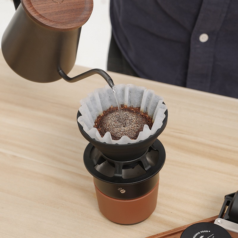 折りたたみコーヒーフィルターポータブルシリコーンドリップコー - Tea Coffee Pot Set のレビューと価格