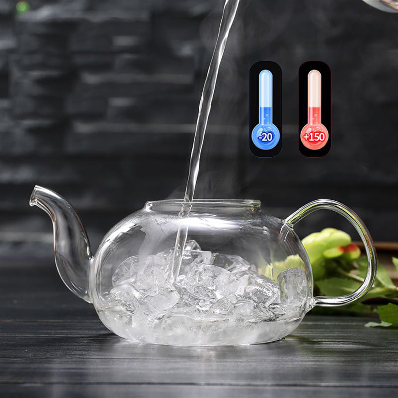 600/800 ミリリットル耐熱ガラスのティーポットの花茶セ - Coffee Tea Sugar Canister Set のレビューと価格
