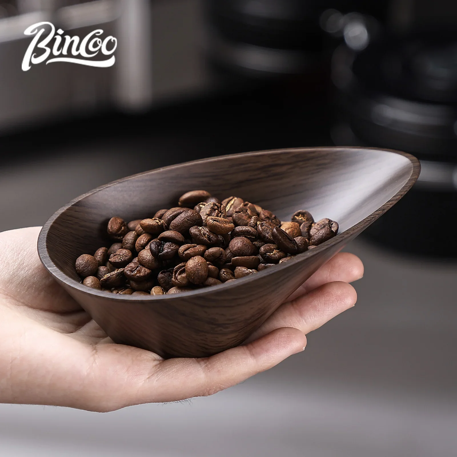 BINCOO コーヒー豆用量トレイ計量無垢材クルミ豆シャベル - Coffee Tea Beans のレビューと価格