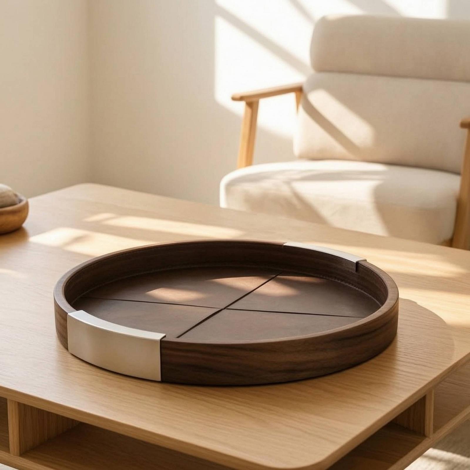 ウォールナットウッドトレイ ミニマリストトレイ ついたての縁 - Tea Coffee Set Up のレビューと価格