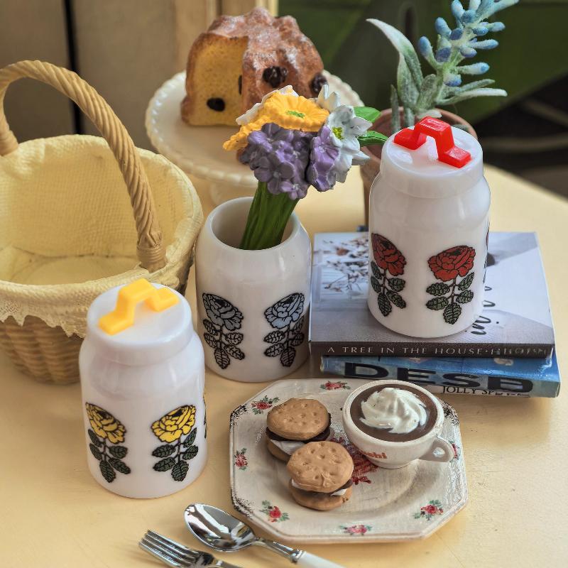 小型アメリカ製収納容器ドールハウス模型3個セット; ドールセ - Tea Coffee Set Up のレビューと価格