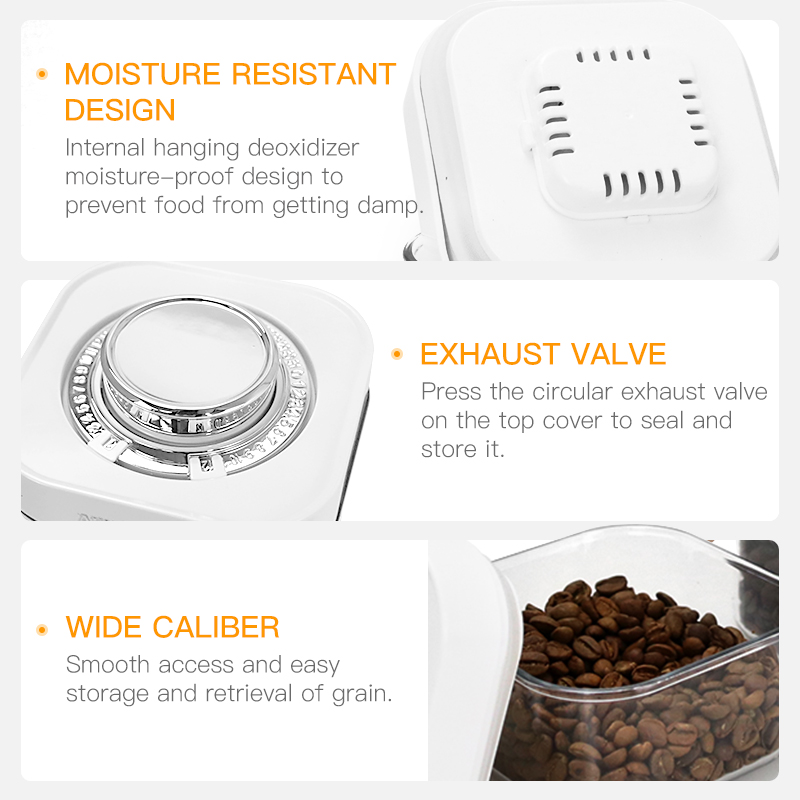AliKisscafe コーヒー豆保存容器真空密閉タンクジャ - Coffee Tea Beans のレビューと価格