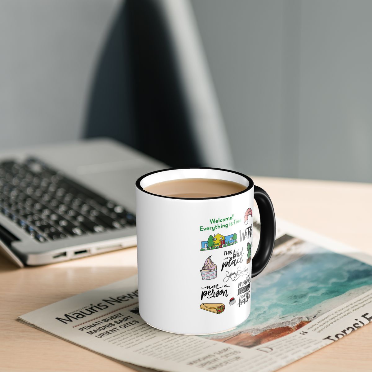 グッドプレイステレビ番組アートマグ面白いセラミックコーヒーカ - Coffee Tea Place のレビューと価格
