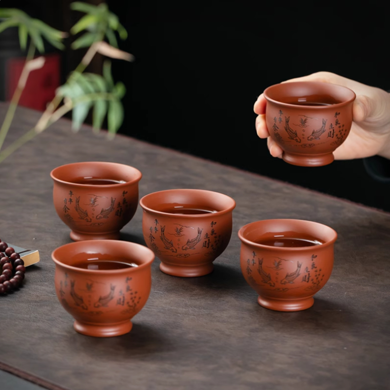 中国宜興紫粘土ティーカップコーヒーカップウーロン茶手作りブテ - Coffee Tea Catering のレビューと価格