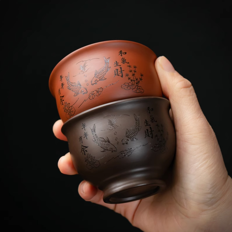 中国宜興紫粘土ティーカップコーヒーカップウーロン茶手作りブテ - Coffee Tea Catering のレビューと価格
