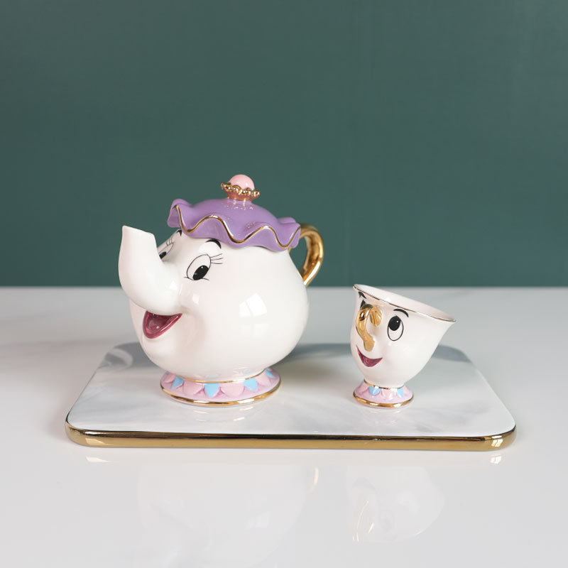 ホットティーポット漫画美女と野獣コーヒーポットマグカップミセ - Coffee Tea Catering のレビューと価格