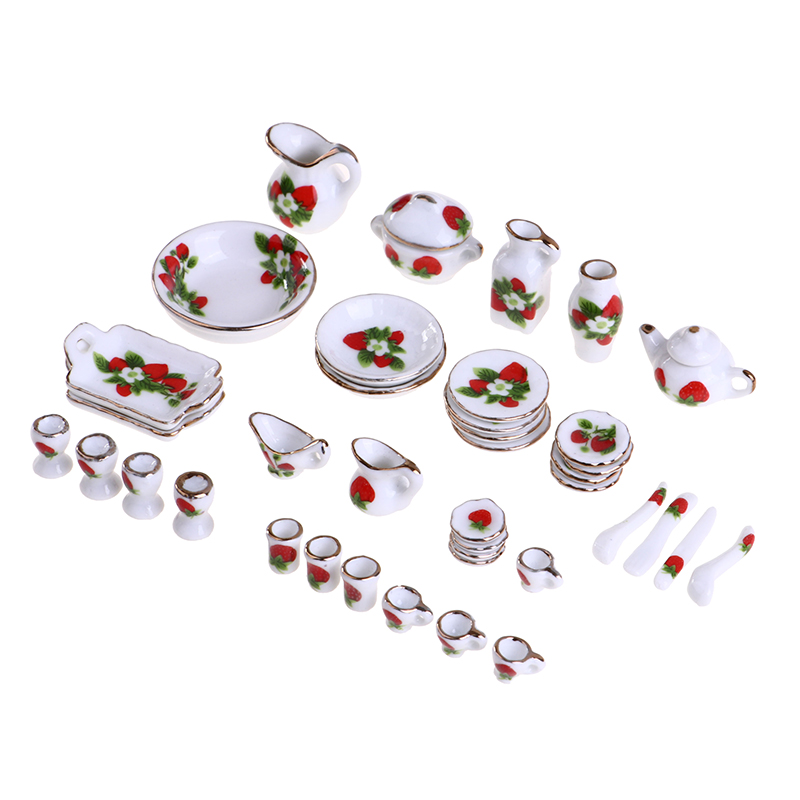 1セット1:12ミニチュアドールハウス花パッテン磁器コーヒー - Coffee Tea Catering のレビューと価格