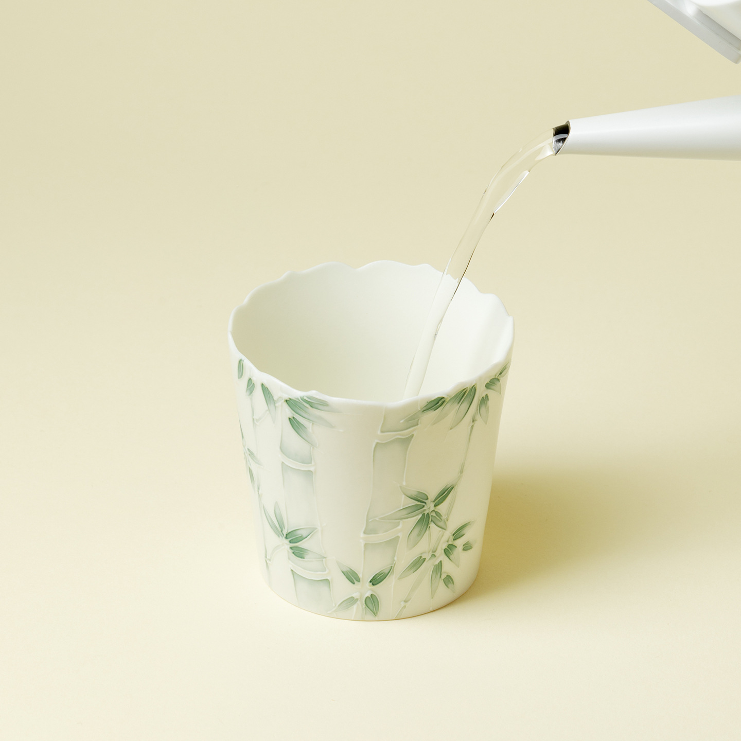 手描きのライトグリーン竹模様下絵付け陶器コーヒーマスターカッ - Coffee Tea Room のレビューと価格