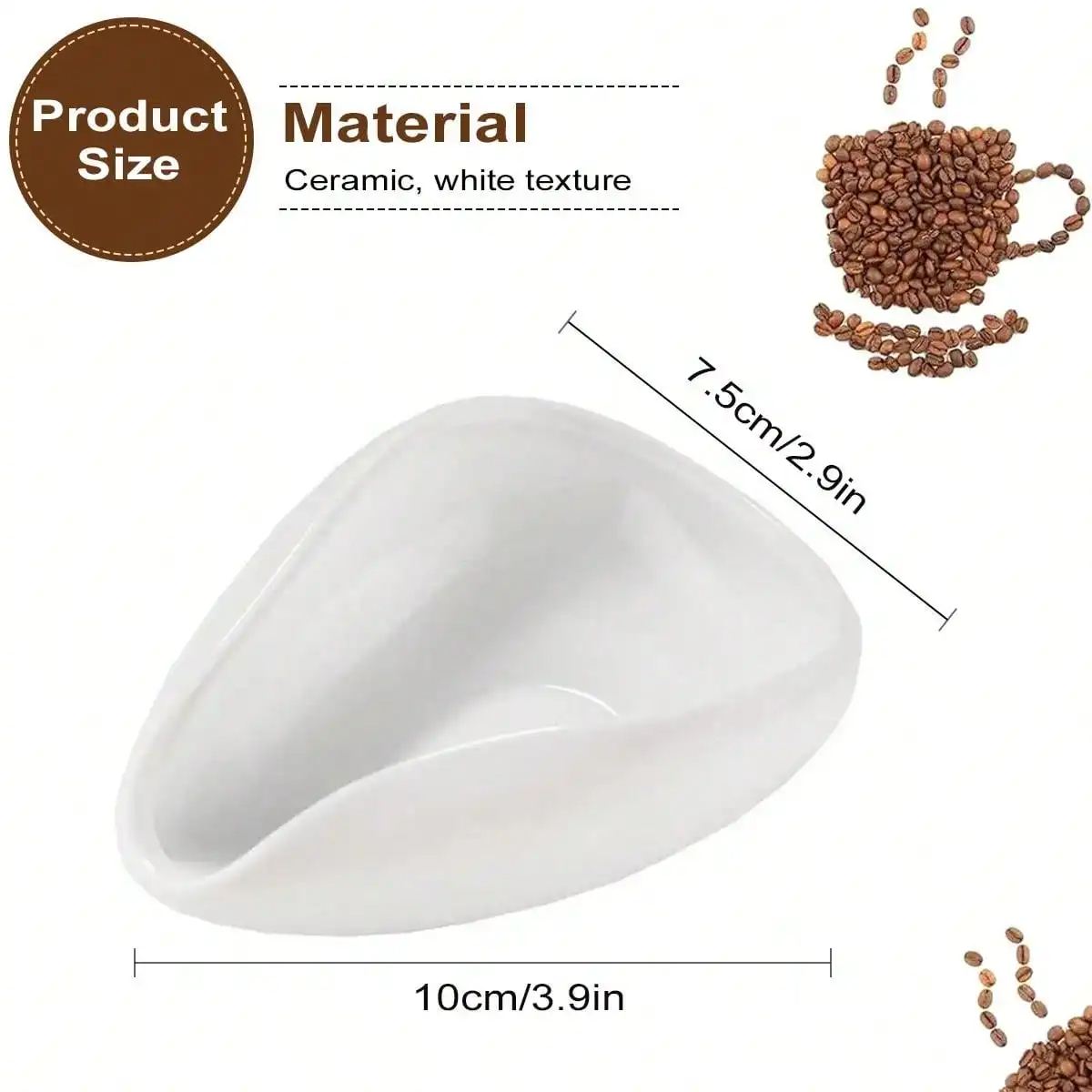 Leeseph コーヒー豆投与カップ、ピュアホワイトセラミッ - Coffee Tea Or のレビューと価格