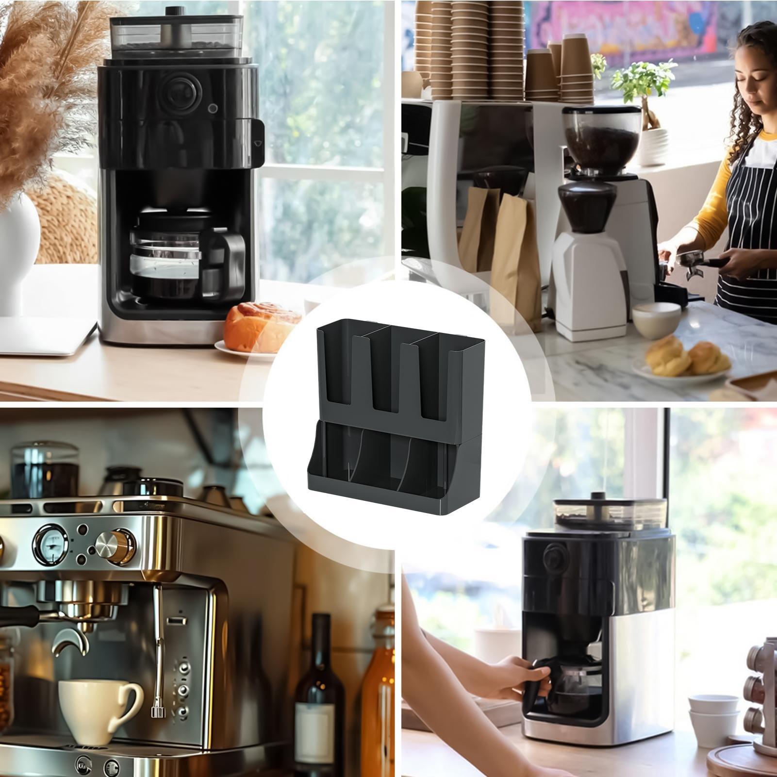 コーヒーオーガナイザーステーション 6コンパートメント カウ - Tea Coffee Set Up のレビューと価格