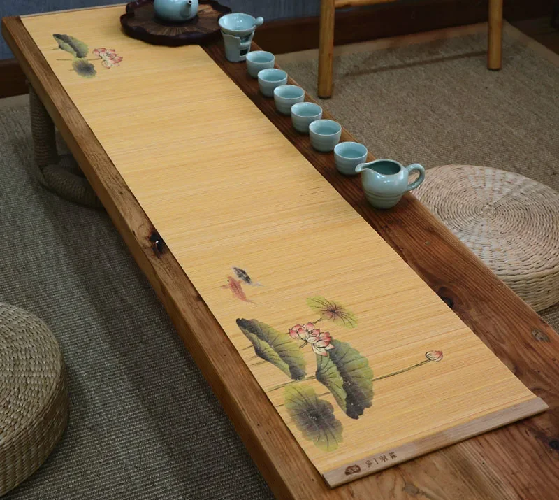 竹カップマットカンフー茶アクセサリー織り耐熱テーブルプレイス - Coffee Tea Place のレビューと価格