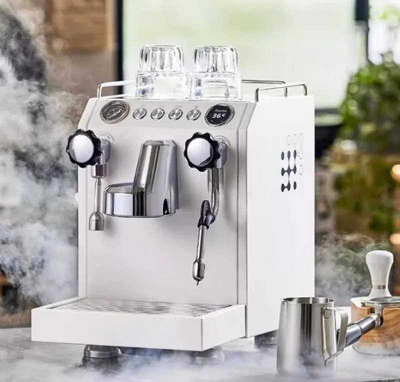 220V ステンレス製 業務用半自動コーヒーマシン 家庭用  - Coffee Tea Machine For Home のレビューと価格