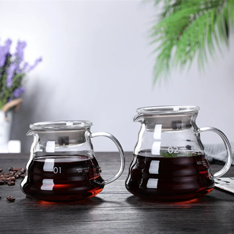 蓋付きの手作りコーヒーカラフ,透明なガラスのやかん,共有ポッ - Coffee Tea Making Machine のレビューと価格