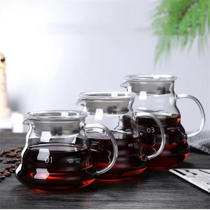 蓋付きの手作りコーヒーカラフ,透明なガラスのやかん,共有ポッ - Coffee Tea Making Machine のレビューと価格