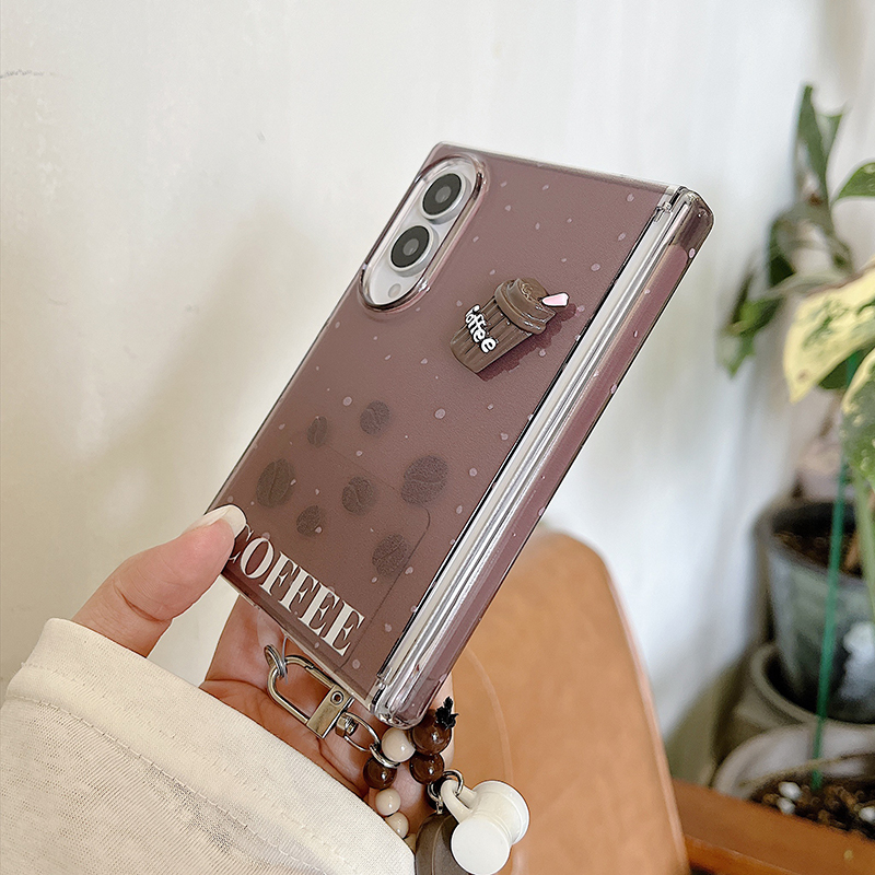 韓国コーヒー豆柄のかわいいスマホケース、Samsung Z  - Coffee Bean のレビューと価格