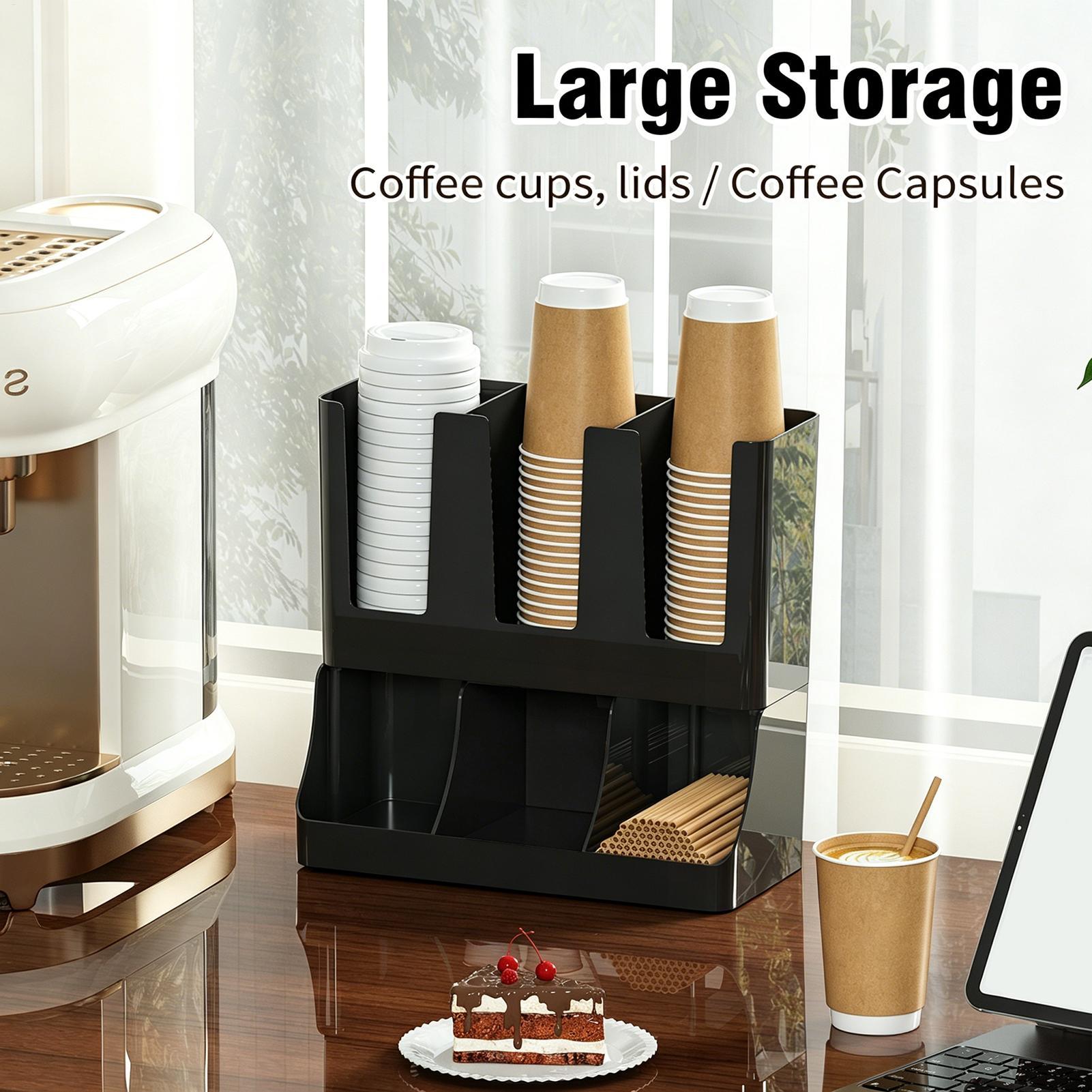 コーヒーステーションオーガナイザー 6コンパートメント壁掛け - Tea Coffee Set Up のレビューと価格
