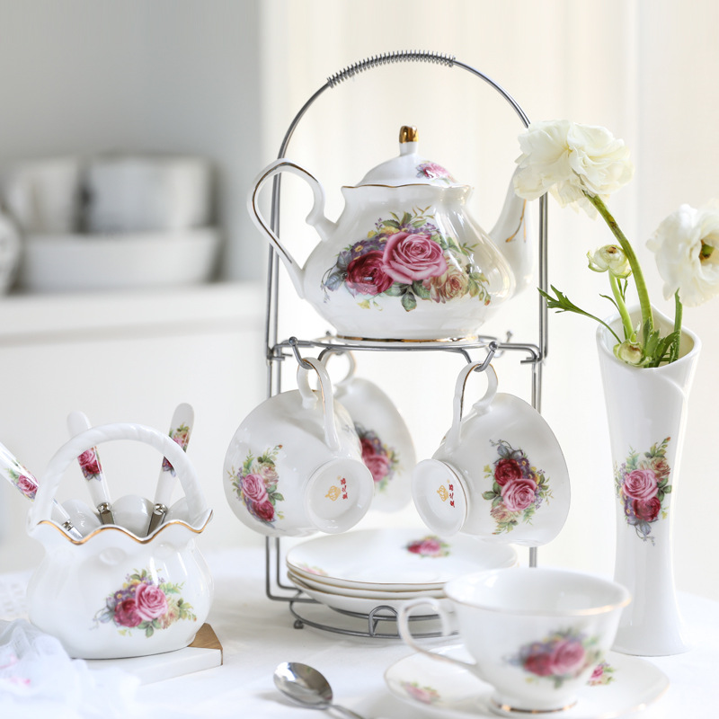 セラミックコーヒーセット ヨーロピアンカップセット ブリティ - Tea Coffee Pot Set のレビューと価格