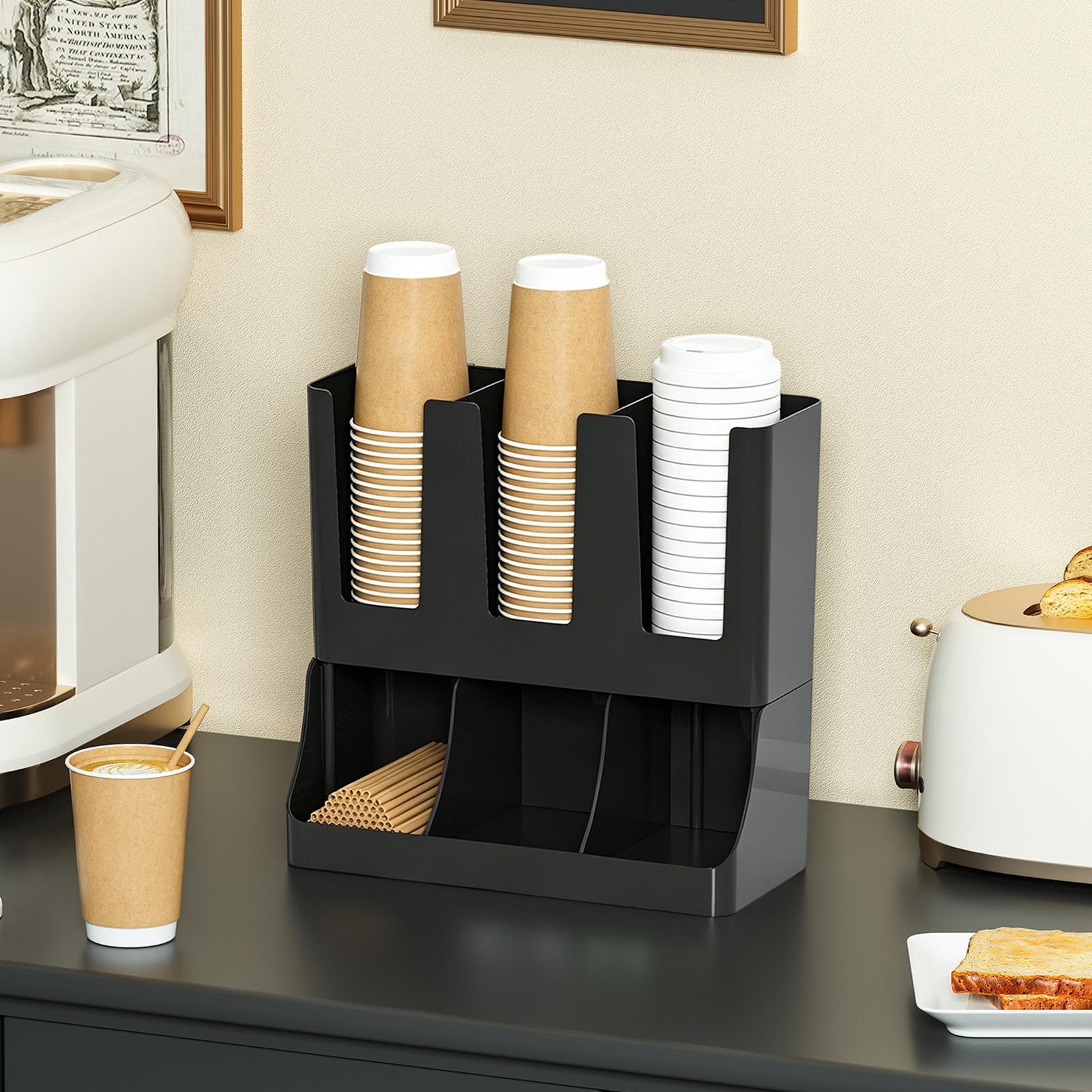 コーヒーオーガナイザー 6コンパートメント カウンタートップ - Tea Coffee Set Up のレビューと価格