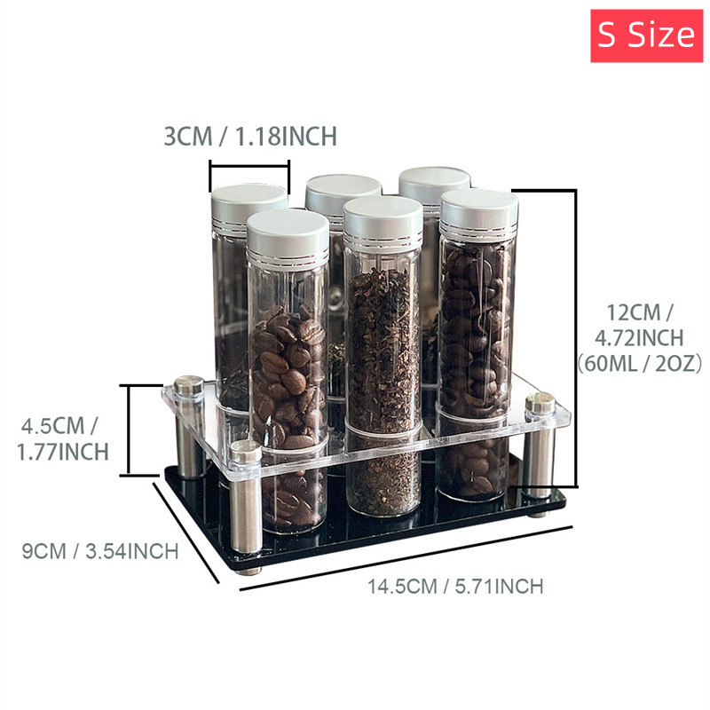 コーヒー豆保存容器ポータブルコーヒー保存瓶ディスプレイラック - Coffee Tea Beans のレビューと価格