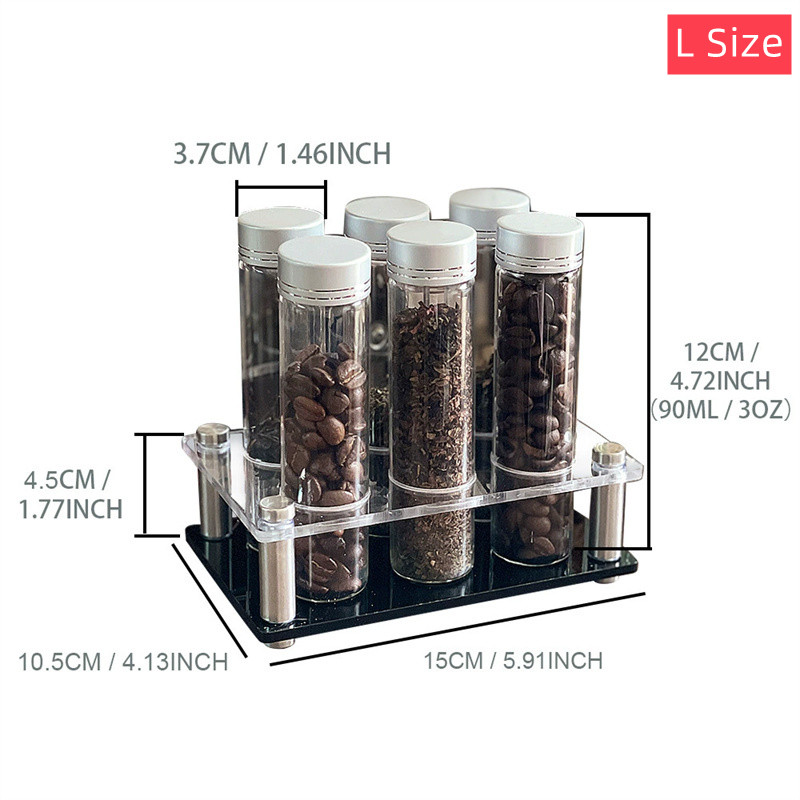 コーヒー豆保存容器ポータブルコーヒー保存瓶ディスプレイラック - Coffee Tea Beans のレビューと価格