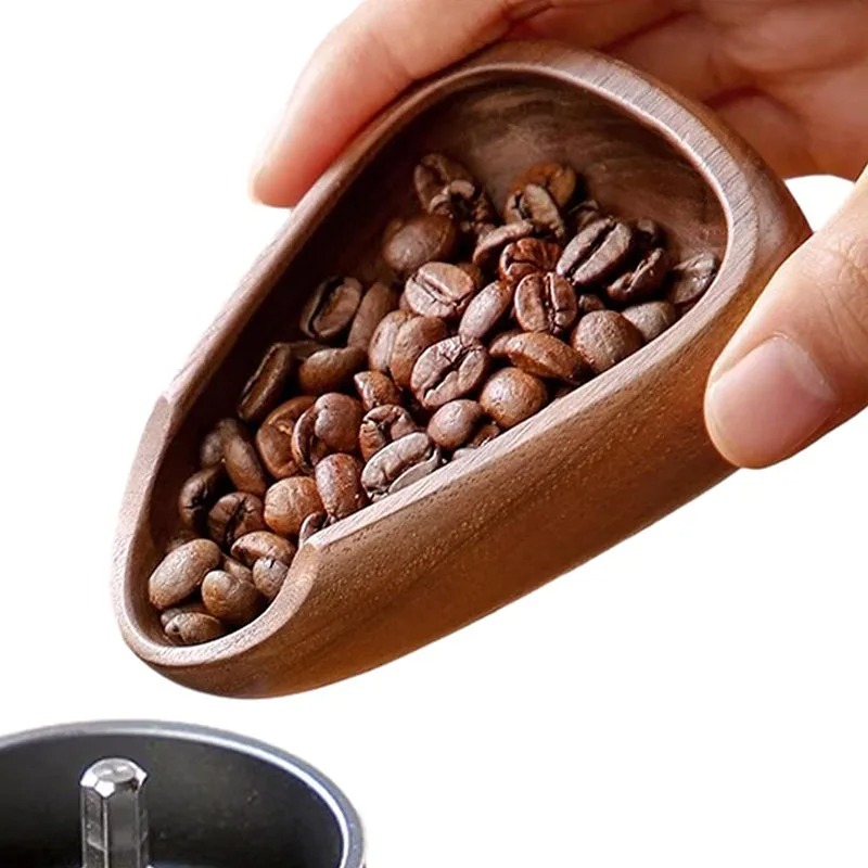 コーヒー豆用量トレイ無垢材クルミ豆シャベルスクープメジャーテ - Coffee Tea Beans のレビューと価格